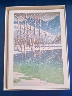 Taisho Pond Hasui Kawase Blank Cards with Envelopes 12 count in box - Изображение 1 из 3