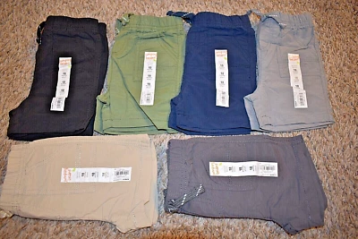 4TA NWT Size 18M Boys JUMPING BEANS 6 Pairs of Woven Pull On Shorts Mixed Lot - Image 1 of 3