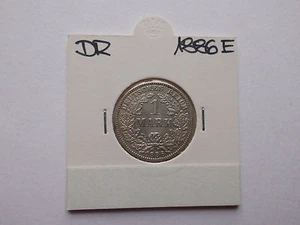 Deutsches Reich Kaiserreich 1 Mark, kleiner Adler, J. 9, 1886 E . .. # MV4428 - Bild 1 von 4