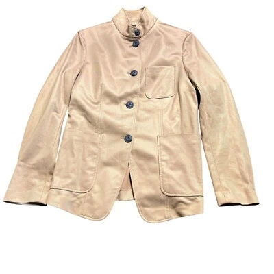 Rag & Bone Sid Cotton Pique Blazer Jacket Camel Tan Women's Sz 2 - Image 1 of 4