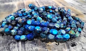 Jaspe Imperial Natural, Cuboide, 7x6x6mm, Azul Cielo Profundo, Aprox 55 piezas, Envío Gratis - Imagen 1 de 3