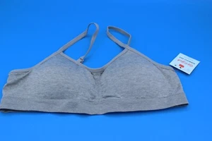 Cat And Jack Seamless Bra Girls Gray Size Medium Pull Over Adjustable Strap - Picture 1 of 4