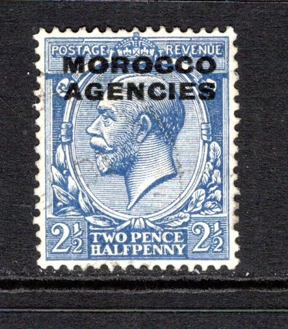 (511)     Morocco Agencies KGV 1925-36  2½d. Blue (Opt 15½mm) SG58a Used Cover