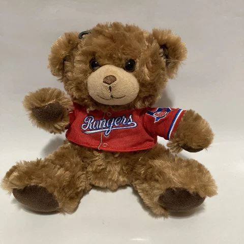 Texas Rangers Plush 8” Teddy Bear With Embroidered Jersey MLB Baseball Cover