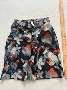 Patagonia Boardshorts Boys 14 Navy Peach Surf Swim Shorts Logo - Picture 1 of 7