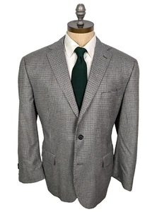 JOHN W. NORDSTROM Loro Piana 100% Cashmere 48R Houndstooth Sport Coat Dual Vent - Picture 1 of 6