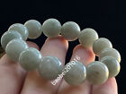 Bracelet perles de jade vert jadéite verte 14 mm certifié A-8067