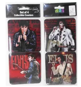 Posavasos Elvis Presley nuevos en paquete conjunto de cuatro - Imagen 1 de 1