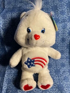 CARE BEARS - "AMERICA CARES BEAR" 2003 Lanzamiento especial - 8 pulgadas ¡MWT! - Imagen 1 de 9