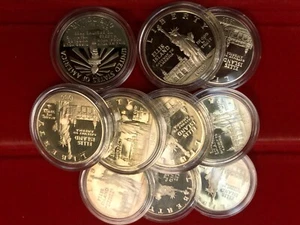 10 Coin 1986-S Proof STATUE OF LIBERTY Silver Dollar LOT OF TEN in capsules PF - Picture 1 of 1