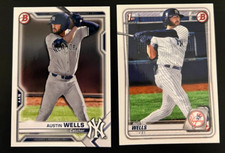 2 Austin Wells 2020 2021 1st Bowman Yankees Prospect ROOKIE CARD RC New York MLB