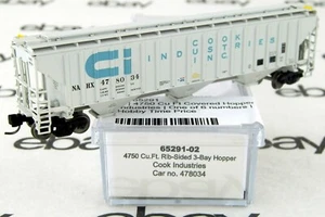 N Scale 4750 3-Bay Covered Hopper - Cook Industries #478034 - IMRC #65291-02 - Picture 1 of 2
