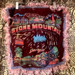 Georgia, Stone Mountain VINTAGE SOUVENIR PILLOW COVER CASE - Picture 1 of 10