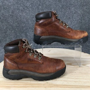 Rocky Boots Mens 8M Oil And Slip Resistant Ankle Work Boot Brown Leather Lace Up - Picture 1 of 16