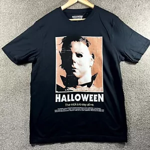 John Carpenter Halloween Michael Myers T-Shirt Men's Medium Black Crew Neck - Picture 1 of 7