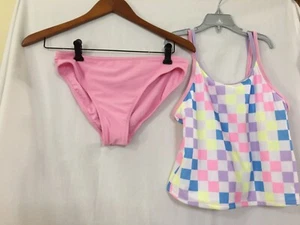 New Wonder Nation Checkered Tankini Bikini Set 2pc many sizes UPF 50+ - Picture 1 of 3