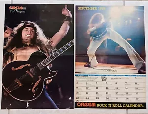 TED NUGENT LIVE~2 POSTER LOT~VINTAGE 1979 CENTERFOLD MAGAZINE PINUP CLIPPING - Picture 1 of 1