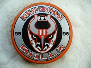 ECHL Birmingham Bulls '95-96 Happy Halloween Orange Hockey Puck Collect Pucks - Picture 1 of 2