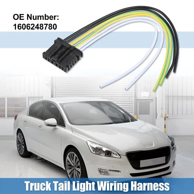  Car Taillight Wire Harness Tail Lamp Wiring Connector for Peugeot Yellow White Foto 1 de 4