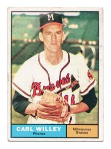 1961 Topps #105 Carl Willey - Imagen 1 de 1