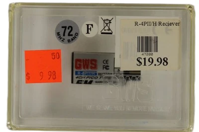GWS R-4PII/H 72MHz FM Receiver New in Box  R/C Aircraft Radio Control  F Cha - Image 1 of 2