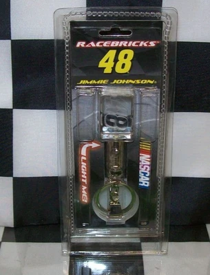 JIMMIE JOHNSON #48 RACEBRICKS LIGHT UP NASCAR RACING KEYCHAIN - Image 1 of 2