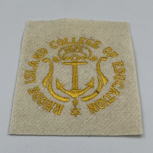 Vintage Rhode Island College Of Education Sweater Pocket Patch 3.5” X 3.5” - Picture 1 of 3