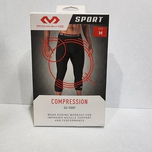 McDavid Sport Compression 3/4 Athletic Pants Tights Black Medium Men's - Picture 1 of 4