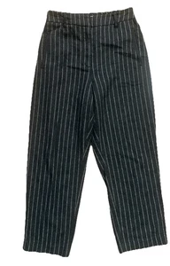 Wilfred Women’s Size 6 Cropped Wool Cashmere Blend Pants Dark Grey Pinstripe - Picture 1 of 7