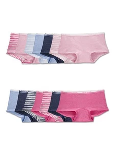 Girls' Big Cotton Boyshort Underwear, 14 Pack-Fashion Assorted, 8 - Picture 1 of 3