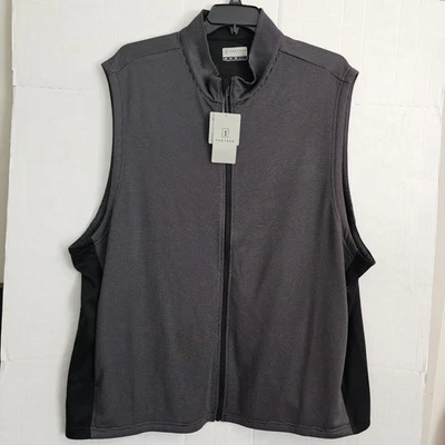 PGA Tour Vest Mens 3XL Black/Gray Golf Thermal Full Zip Lightweight With Pockets - Image 1 of 4