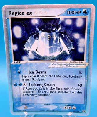 Pokemon TCG English Card ex Emerald Regice ex 98/106 Holo Rare - Image 1 of 2