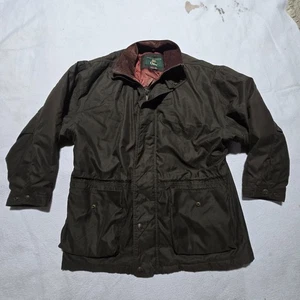 Orvis Jacket Coat Brown Waist Length Lined Collared Zip Up Pockets Adult Mens XL - Picture 1 of 10