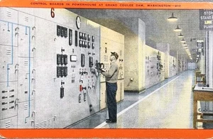 Vintage Postcard ~ Control Board At The Grand Coulee Dam In Washington. #-7335 - Picture 1 of 18