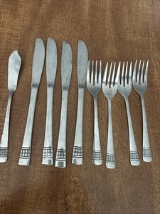 Utica Richfield Besteck Silberbesteck Butterknofe 4 Knoves 4 Salatgabeln Korea - Bild 1 von 7