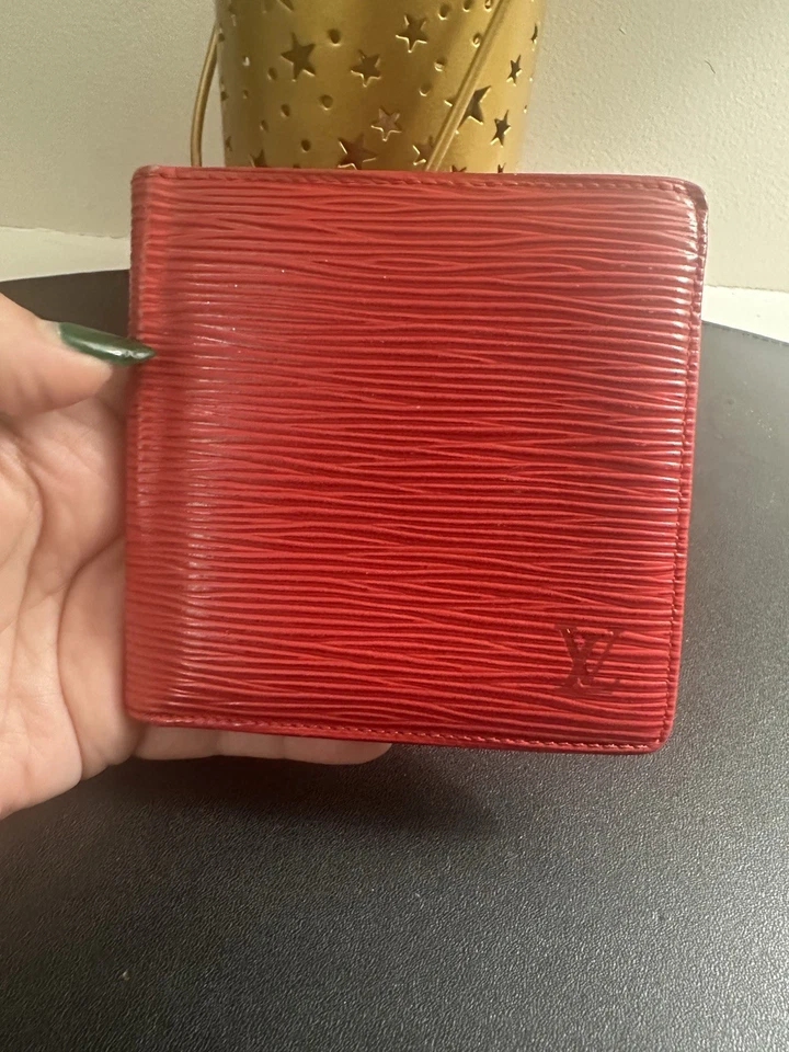 Louis Vuitton red Epi Men's Wallet. - Image 1 of 4