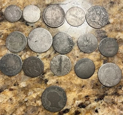 Lot Of 17 German States Silver Coins Nice Some Rare - Image 1 of 2