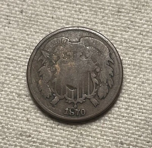 1870 Two Cent Piece - Picture 1 of 2