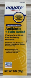 Equate Maximum Strength Antibiotic & Pain Relief Ointment 1 oz Expires 04/26 - Picture 1 of 6