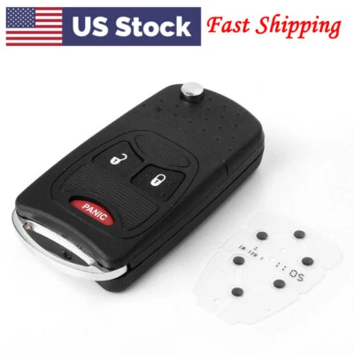 Estuche plegable con llave remota de 3 botones para Jeep Patriot 2007-2010 2008 2009 Foto 1 de 4