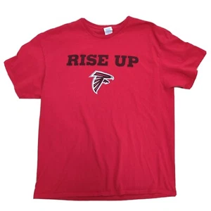 Atlanta Falcons Red T-Shirt NFL Football 🏈Graphic XL Rise Up Flag Crew - Picture 1 of 6