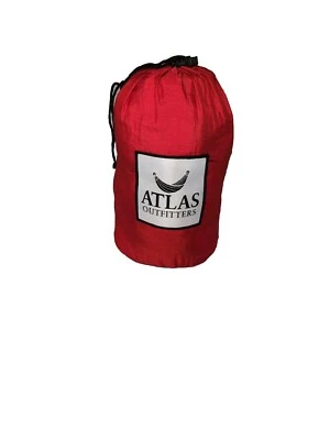 Atlas OUTFITTERS 双/单野营吊床带树带 - 红色和灰色 — 第 1/4 张图片