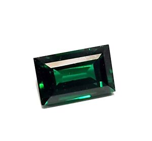 13.65 CT Green Garnet Emerald Shape Lab-Created Loose Gemstone