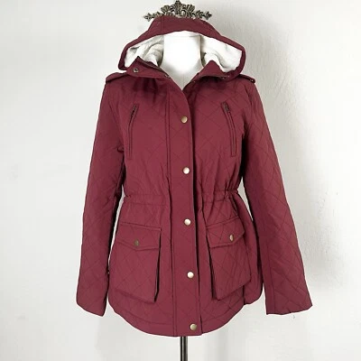 Eden общество с капюшоном шерпа с подкладкой стеганая куртка ржавчины красный зимний размер маленький - Изображение 1 из 4