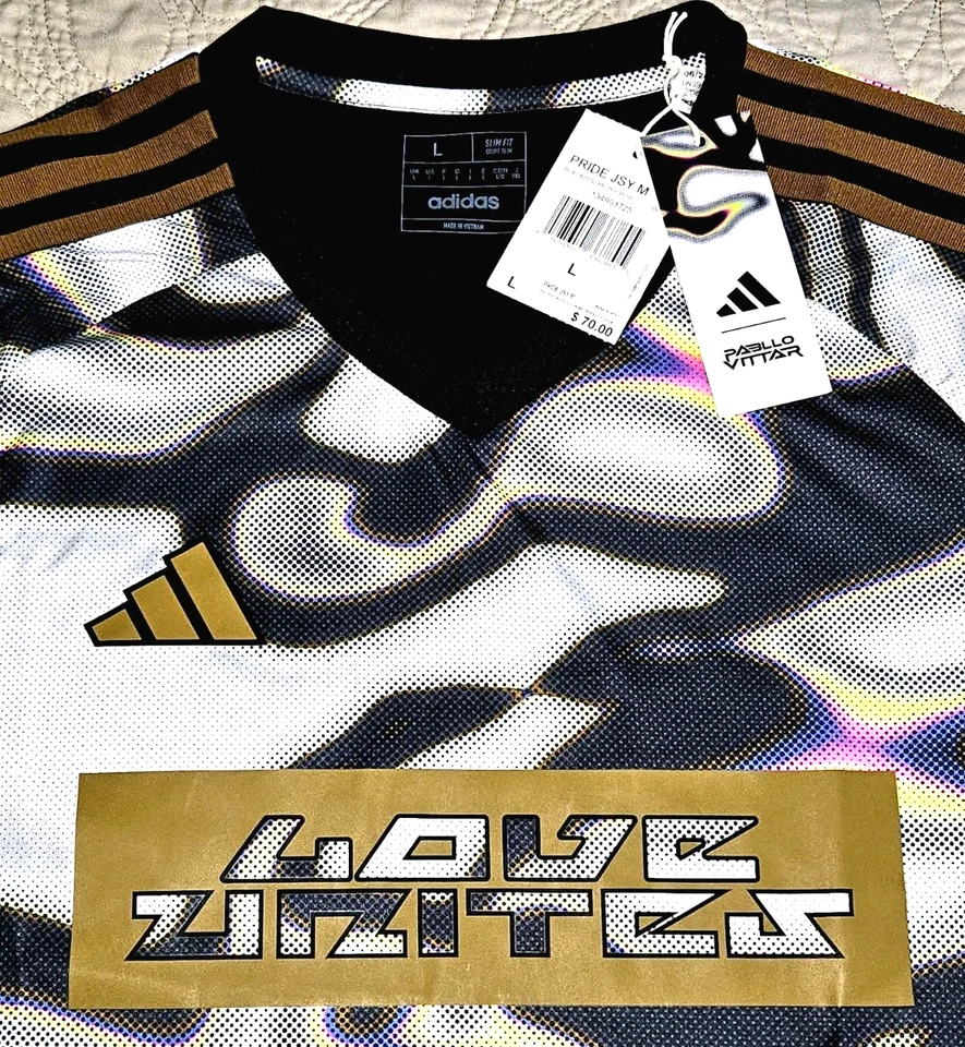 ADIDAS PABLLO VITTAR TIRO PRIDE LOVE UNITES SOCCER JERSEY Women's Size Medium