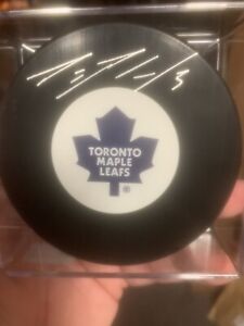 Dion Phaneuf Toronto Maple Leafs Signed NHL Logo Puck With COA