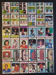 1975-76 Topps Hockey Cards - Lot of 36 includes superstars, stars, team cards - Picture 1 of 20