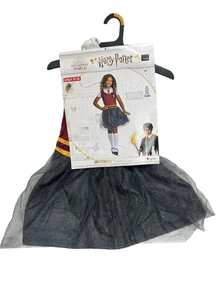 Disguise Wizarding World Gryffindor Girl Costume Cosplay Size SP 4-6X Halloween