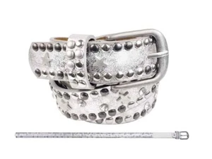 Girl Children's Belt White with Star Studs 65 cm | Girl Belt | Stud Belt - Picture 1 of 1