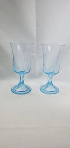 Fostoria Misty Blue Wine Glasses Set of 2 Excellent Condition - Picture 1 of 1